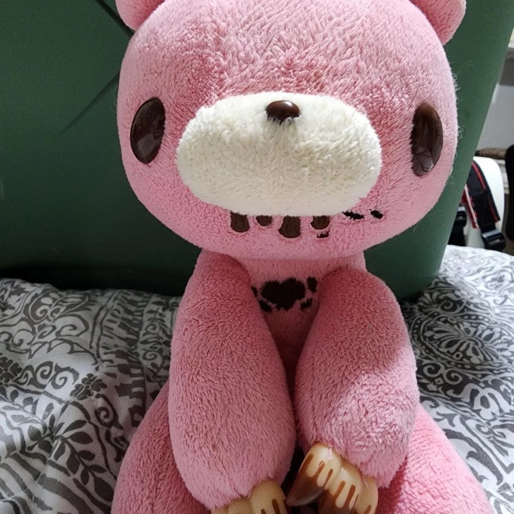 Small Gloomy Bear Plush (pink and brown)